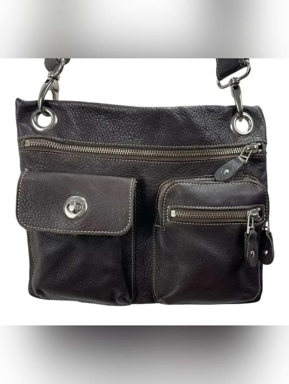Leather crossbody bag from Roots